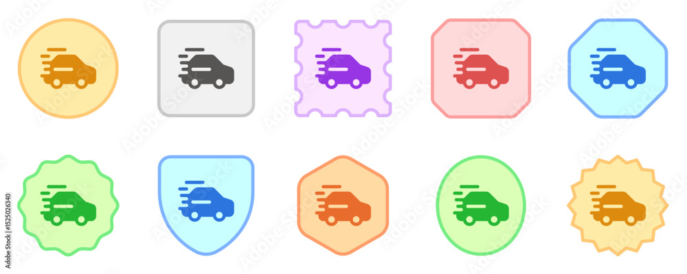 Fototapeta premium Editable racing game, racing car vector icon. Video game, game elements. Part of a big icon set family. Perfect for web and app interfaces, presentations, infographics, etc