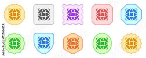 Editable open-world game, simulation, globe vector icon. Video game, game elements. Part of a big icon set family. Perfect for web and app interfaces, presentations, infographics, etc