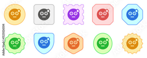 Editable confused, shocked, surprised emoticon vector icon. Part of a big icon set family. Part of a big icon set family. Perfect for web and app interfaces, presentations, infographics, etc