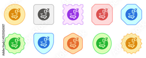 Editable sleepy head, drowzy expression emoticon vector icon. Part of a big icon set family. Part of a big icon set family. Perfect for web and app interfaces, presentations, infographics, etc