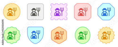 Editable farmer vector icon. People, person, profession. Part of a big icon set family. Perfect for web and app interfaces, presentations, infographics, etc