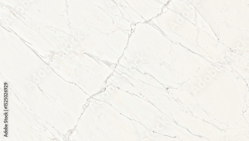 Subtle grey veins trace a path across a pristine marble surface, isolated on background