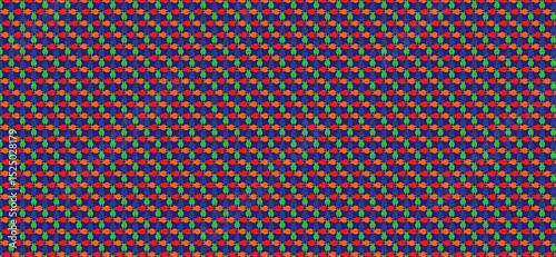 Repeating geometric pattern in vibrant colors