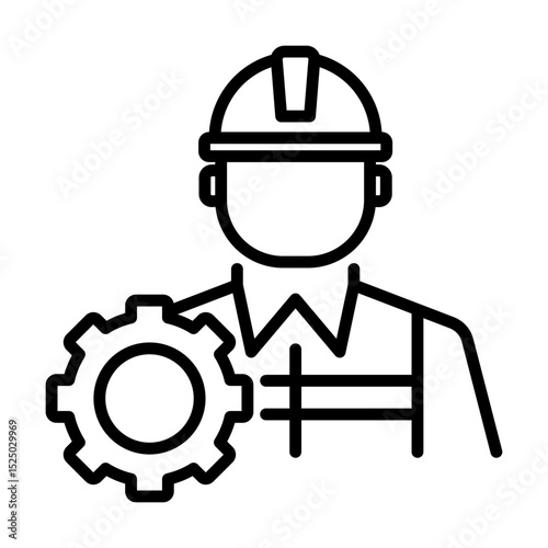 Field Engineer Icon Blue Dollar Tech Worker