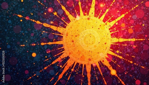 Distressed starburst, grunge texture; uneven circular explosion , impact, burst