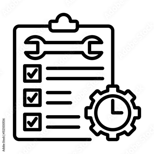Repair History Maintenance Record and Service Log Single icon