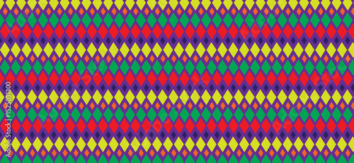 Vibrant colorful diamond pattern background