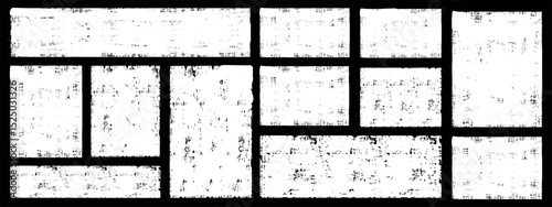 Chalk brush strokes, rectangle grunge box on black square backgrounds. Frame box shape with brush crayon texture. Doodle rectangle pastel chalk elements. Brush frame box  vector shape