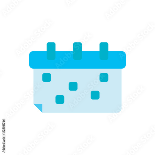 Calendar icon with dots vector illustration. Monthly calendar icon for schedule, date reminder, or planning. 