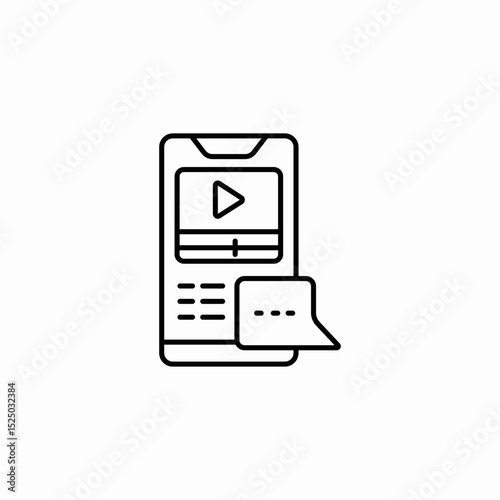 mobile media collection icon sign vector