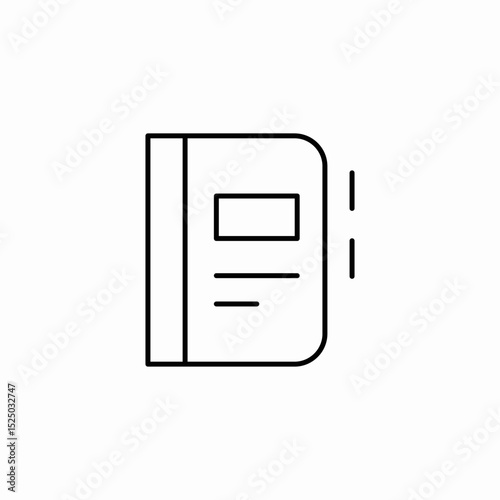 notebook address book icon sign vector
