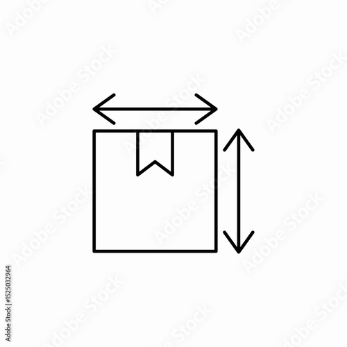 package dimension icon sign vector