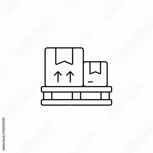 pallet stack icon sign vector