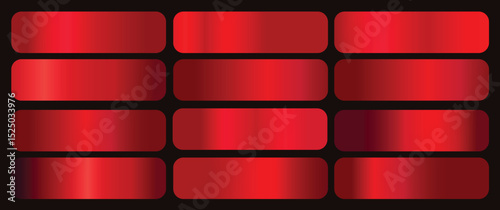 Set of red foil texture, red metal gradients. set collection of metal metallic gradients, set red gradients metallic gradients, chrome christmas gradient.eps8