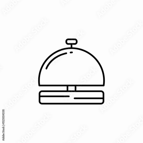 reception bell icon sign vector