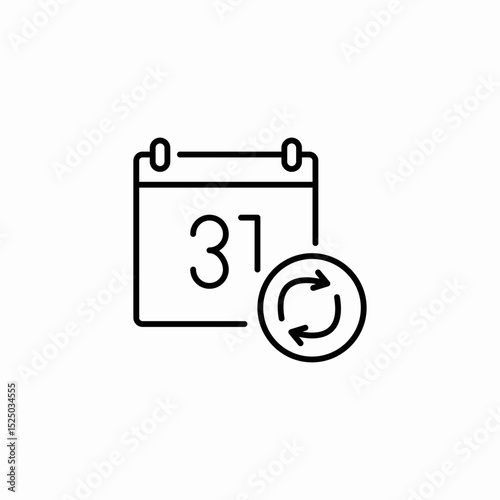 reoccurring event icon sign vector