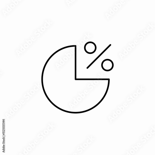 share percentage icon sign vector