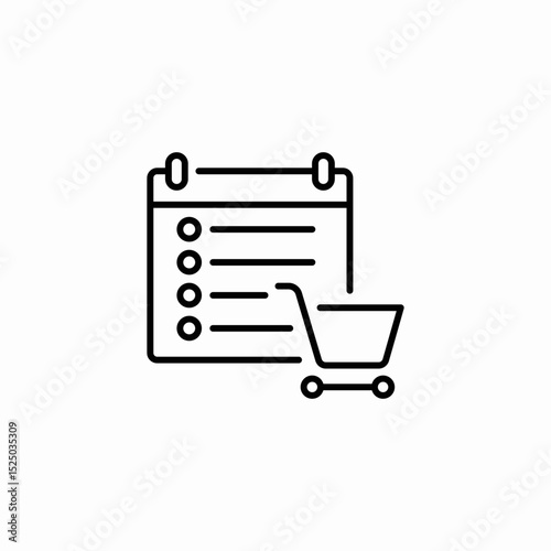 shopping calendar icon sign vector
