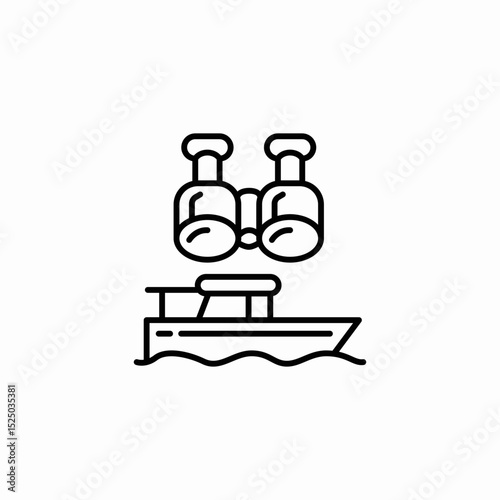 sightseeing yacht tour icon sign vector