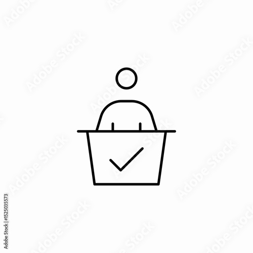 speaker approved icon sign vector