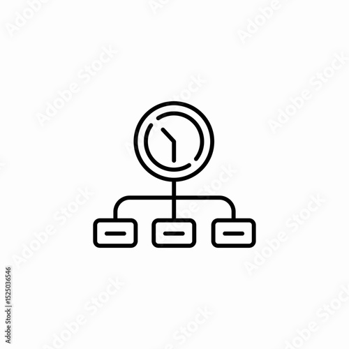 time management icon sign vector