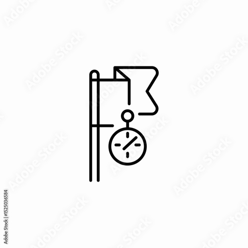timed goal icon sign vector