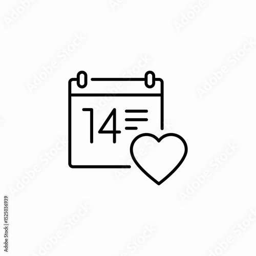 valentines day icon sign vector