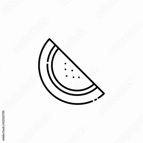 watermelon slice icon sign vector