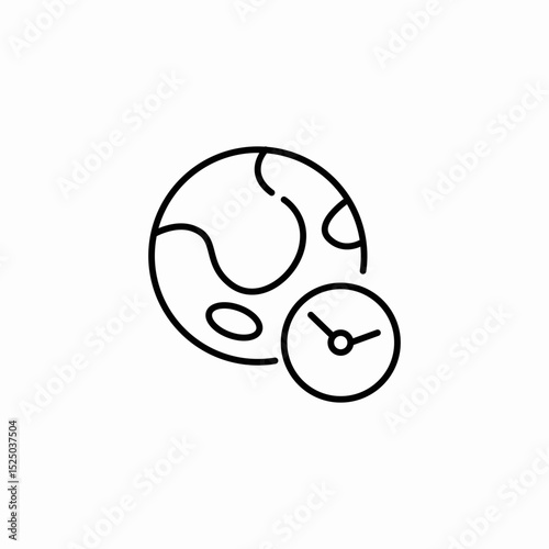 world clock icon sign vector