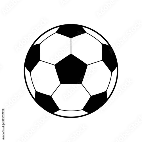A Black and White Illustration of a Classic Soccer Ball  A Timeless Design