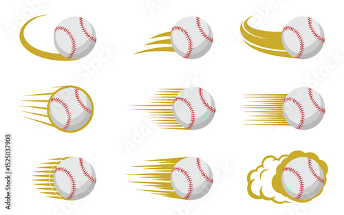 Dynamic Baseball Motion Graphics A Set of 9 Animated Baseball Vectors for Design Projects