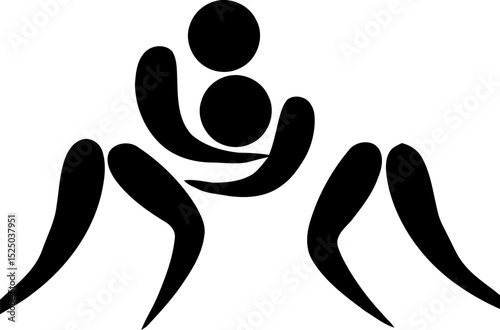 wrestling icon - grappling symbol,
