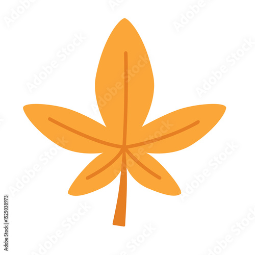 Autumn leaf vector, leaf clip art, fall leaf clip art, clip art leaf, flat design vector illustration, isolated on white background
