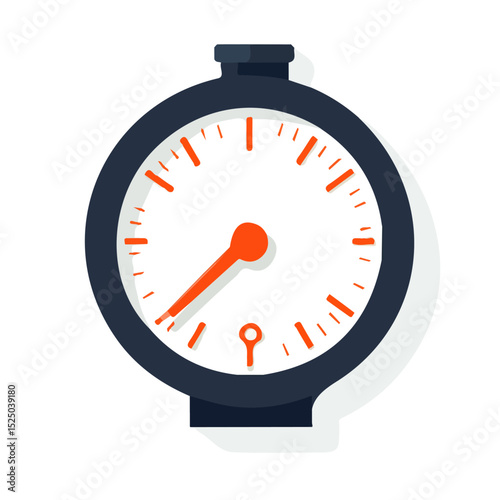 Simple flat 2D icon pressure gauge isolated on transparent background, vector, flat design, animation design, vector, flat design, animation design, simple flat 2D icon, minimalist design, clipart