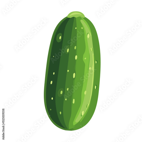 My Simple flat 2D whole cucumber icon on a transparent background, high-resolution vector illustration, minimalist clipart, suitable for print and digital design, clipart icon set