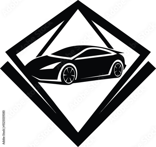 Black car silhouette vector illustration perfect for luxury sport automobile and transport design