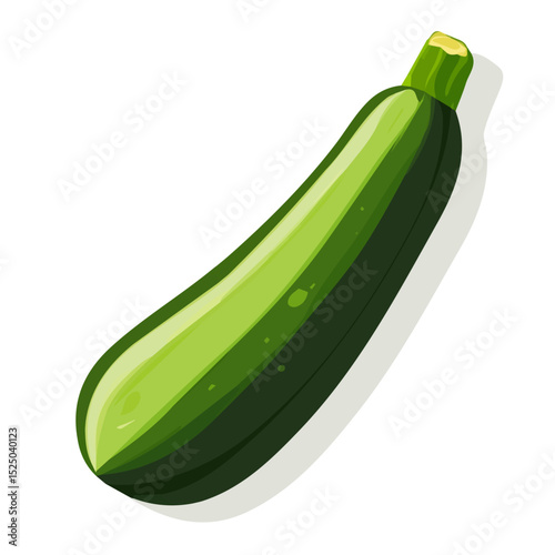 My Simple flat 2D zucchini icon on a transparent background, high-resolution vector illustration, minimalist clipart, suitable for print and digital design, clipart icon set	