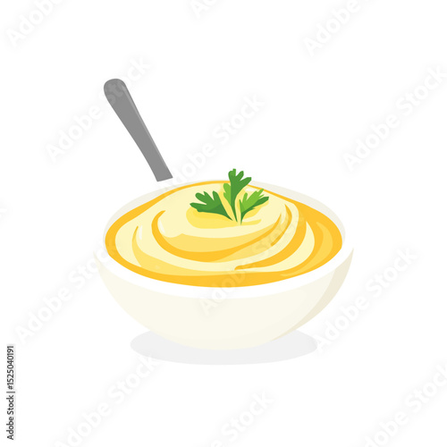 My Simple flat 2D hollandaise sauce icon on a transparent background, high-resolution vector illustration, minimalist clipart, suitable for print and digital design, clipart icon set	