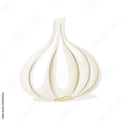 My Simple flat 2D sliced garlic icon on a transparent background, high-resolution vector illustration, minimalist clipart, suitable for print and digital design, clipart icon set