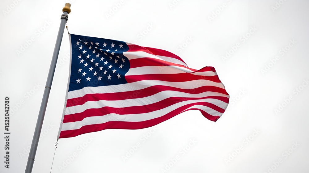 Obraz premium USA flag. American flag. American flag blowing in the wind