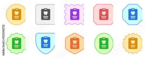 Editable dental health record vector icon. Dentistry, healthcare, medical. Part of a big icon set family. Perfect for web and app interfaces, presentations, infographics, etc