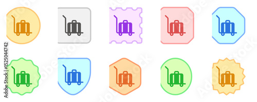 Editable baggage trolley, baggage cart vector icon. Part of a big icon set family. Perfect for web and app interfaces, presentations, infographics, etc