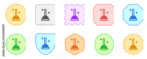 Editable toilet plunger vector icon. Part of a big icon set family. Perfect for web and app interfaces, presentations, infographics, etc