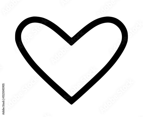 Heart Line Icon for Love, Like, and Favorite Functions in Web and App Design