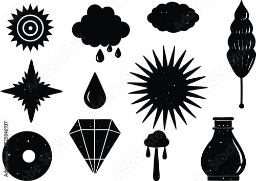 Adobe Illustrator Artwork Black paint backgrounds and splatters. Black grunge marks
