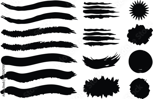 Adobe Illustrator Artwork Black paint backgrounds and splatters. Black grunge marks
