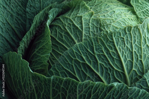 Wallpaper Mural Fresh green cabbage with intricate leaf textures, showcasing vibrant colors and natural patterns, highlighting the beauty of organic produce in a close-up view Torontodigital.ca