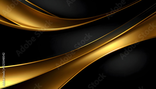 Elegant gold curves on a dark background with smooth flowing design