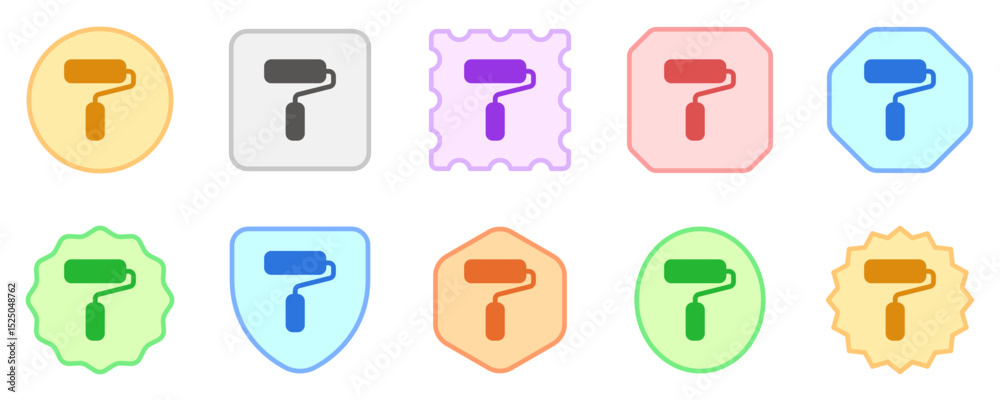 Editable paint roller vector icon. Property, real estate, construction, mortgage, interiors. Part of a big icon set family. Perfect for web and app interfaces, presentations, infographics, etc