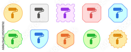 Editable paint roller vector icon. Property, real estate, construction, mortgage, interiors. Part of a big icon set family. Perfect for web and app interfaces, presentations, infographics, etc
